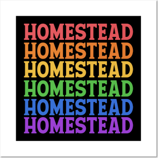 HOMESTEAD COLORFUL TEXT Posters and Art